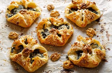 Stilton and Spinach Puffs