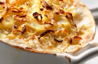 3 cheese Salami Gratin