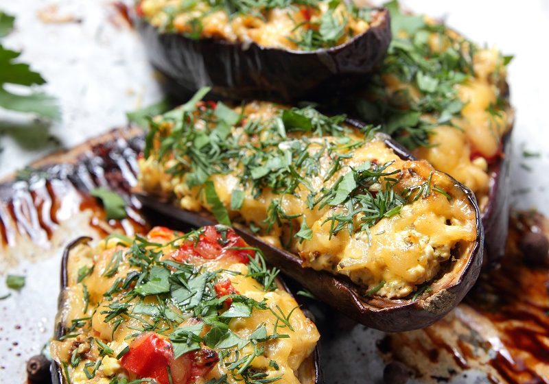 Pecorino Stuffed Aubergines