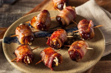 Bacon and Bocconcino di Langa Wrapped Dates