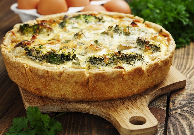 Broccoli and Gorgonzola Quiche