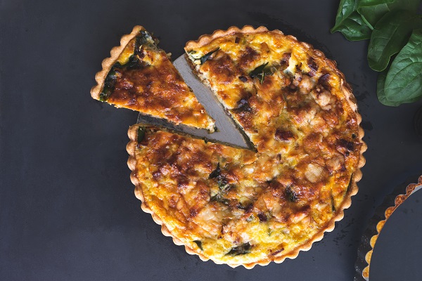 Canadian Bacon and Blue Cheese Flan