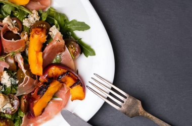 Peach Salad with Beacon Blue Cheese