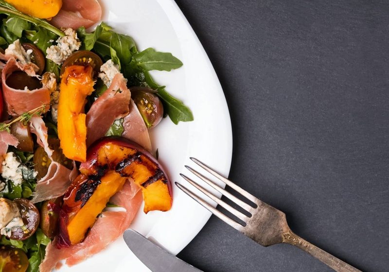 Peach Salad with Beacon Blue Cheese